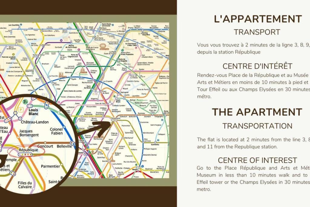 Appart 4Pers#1 Bedroom#Republique#Paris 3 외부 사진